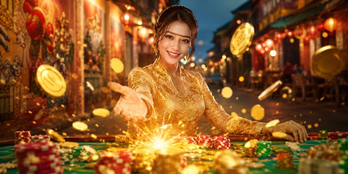 Suasana permainan baccarat Pulau Pinang gaya kebaya